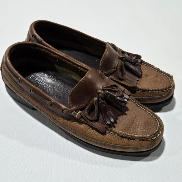 Sperry Top-Sider Leather Loafers Tassel Brown Mens 9M Boat Shoes Preppy Classic main image 10
